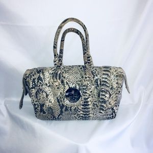VS Faux Snakeskin Textured Satchel